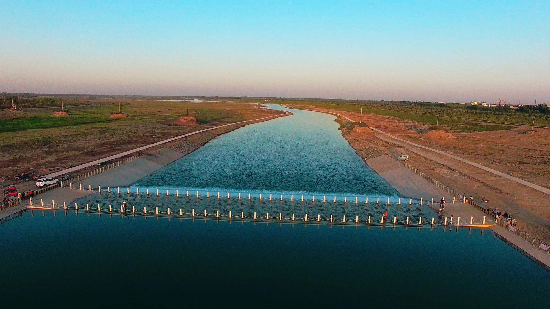 又一大片花海惊艳滹沱河,滹沱河生态景区滹沱花海