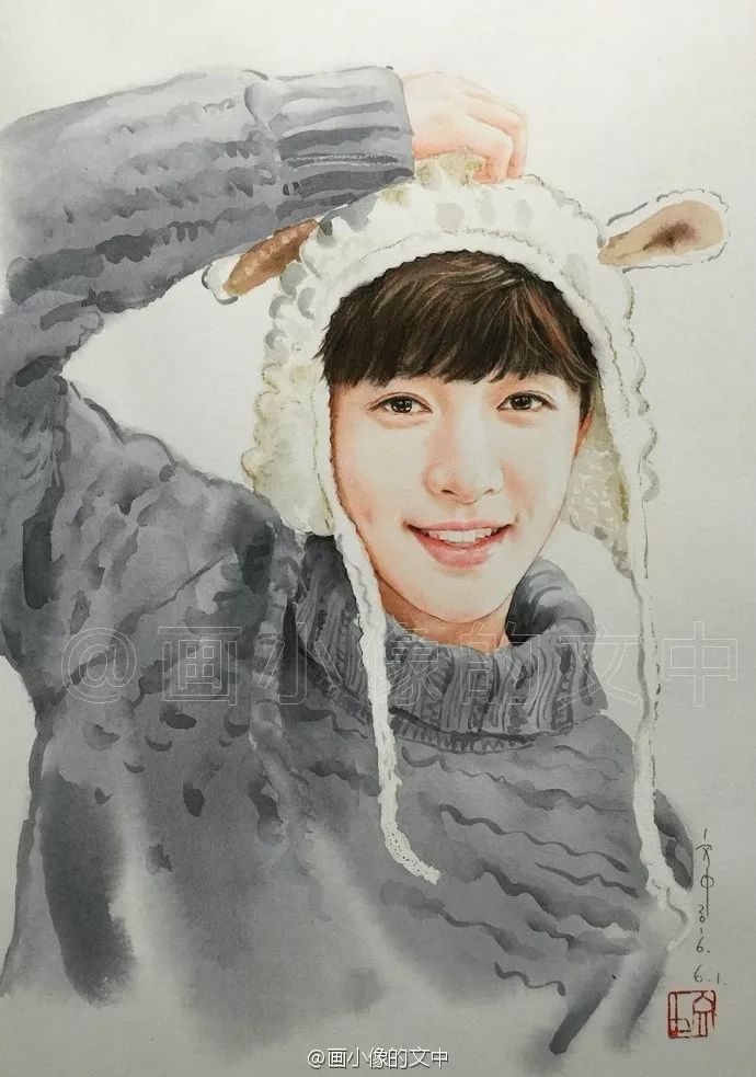比起打印画，美院毕业的他，笔下这种彩铅水彩画才好看哭了~