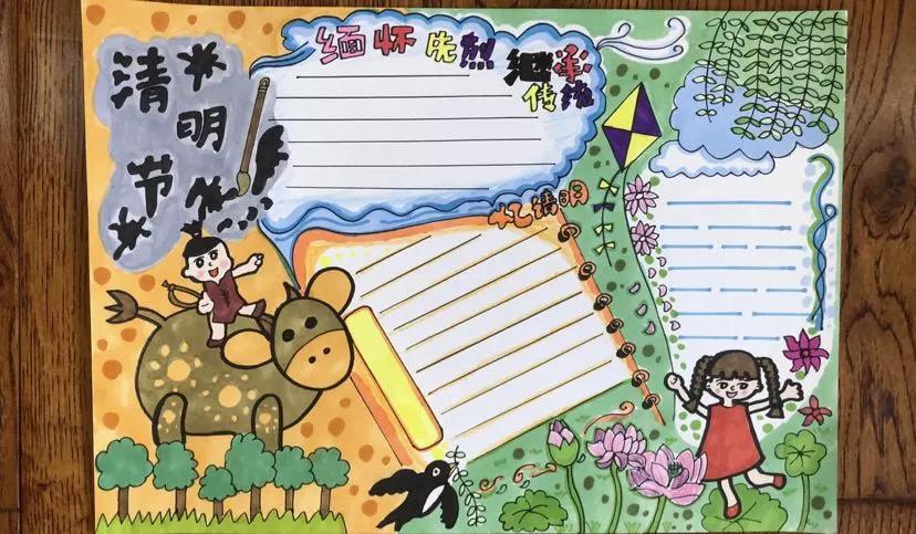 清明节文学常识手抄报内容,清明节的来历习俗诗歌手抄报