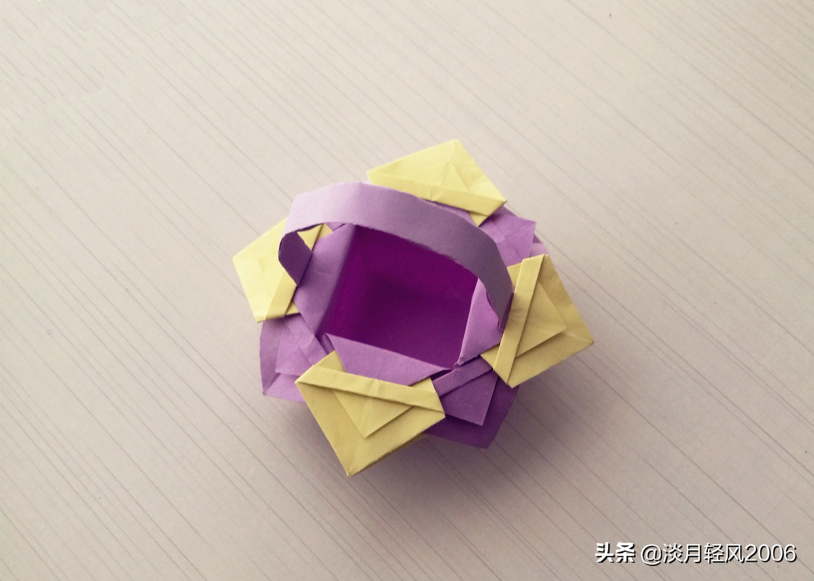 手工DIY制作花篮,简单折少女心的手工