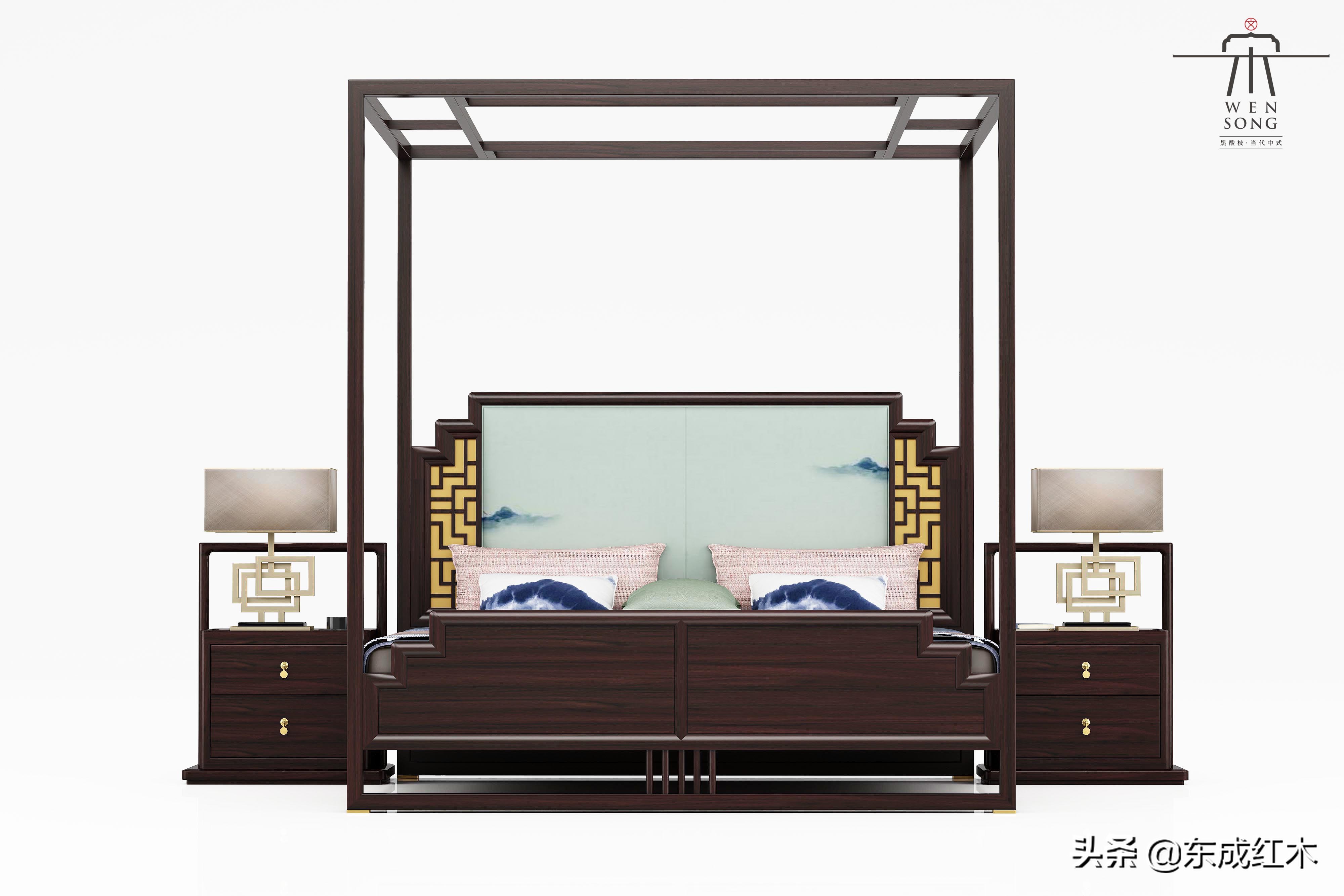 苏式红木架子床,明清红木架子床价格表