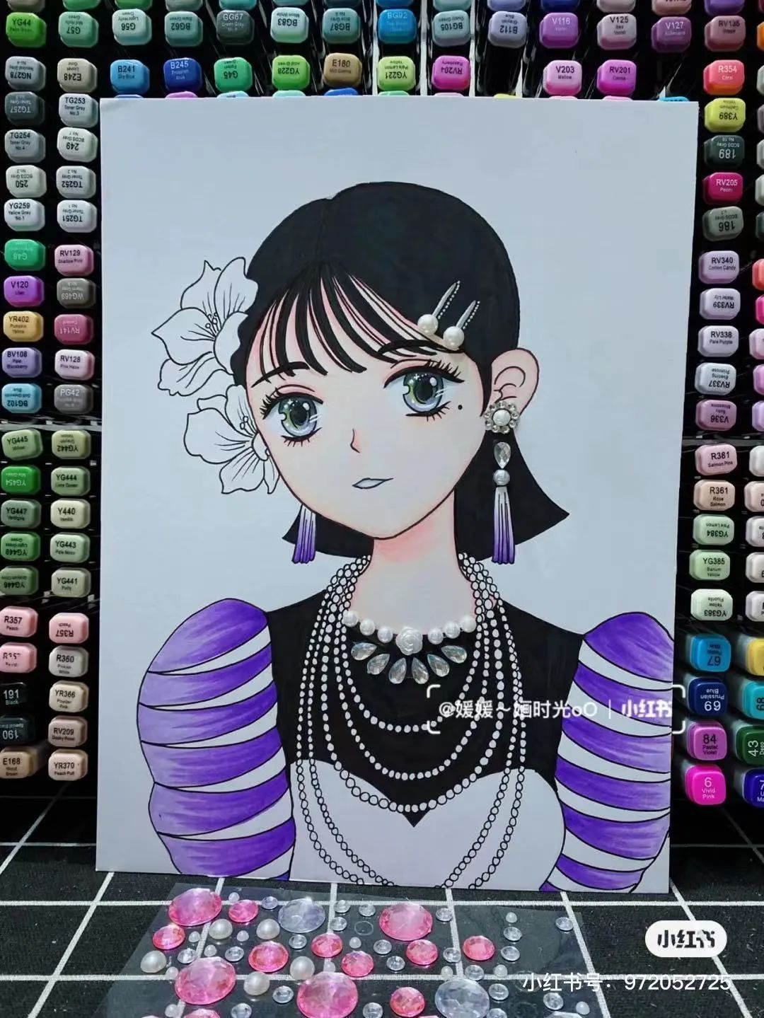 色彩装饰画简单好看马克笔,色彩对比强烈的马克笔装饰画