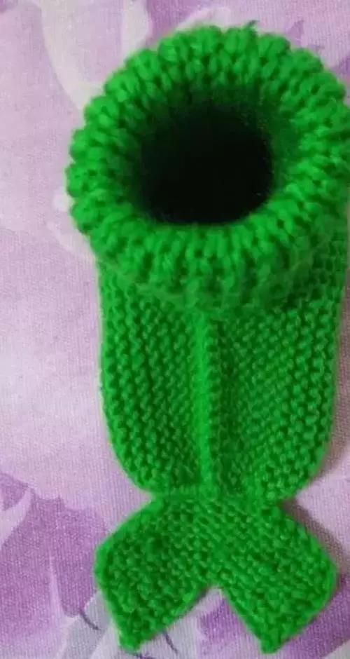 6-12个月宝宝毛线鞋教程,可爱款钩针宝宝鞋