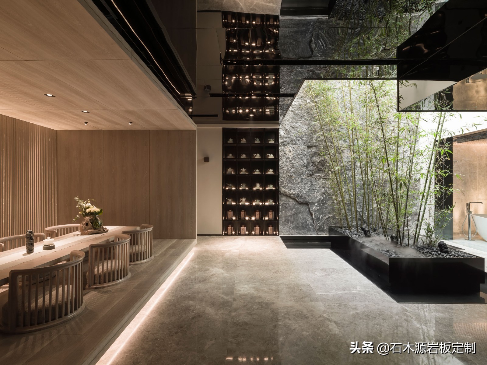 现代绿色自然屋,全屋岩板轻奢风格