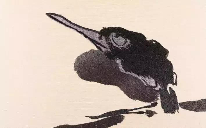 小刺绣墙布背景墙,电视背景墙布刺绣效果图