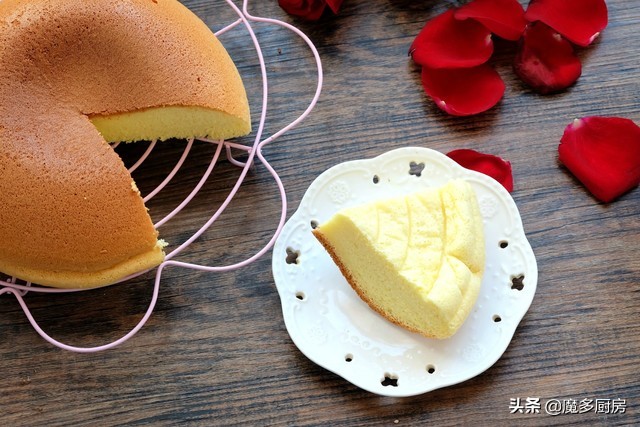 不用面粉做蛋糕只用鸡蛋和牛奶,低糖蛋糕的做法烤箱