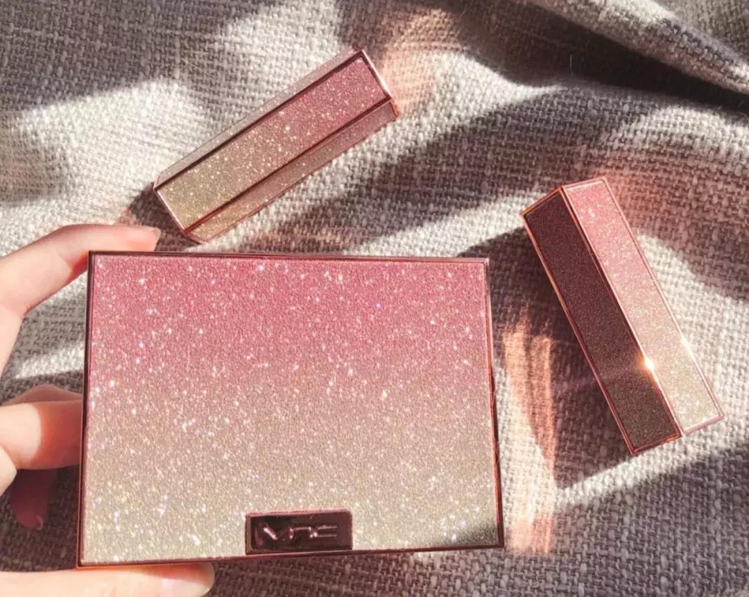 四色仙气紫色眼影盘,novo液体眼影试色好闪亮仙气十足