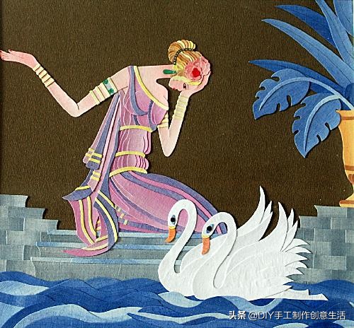 布艺diy拼布图案贴画,布画diy手工制作大全