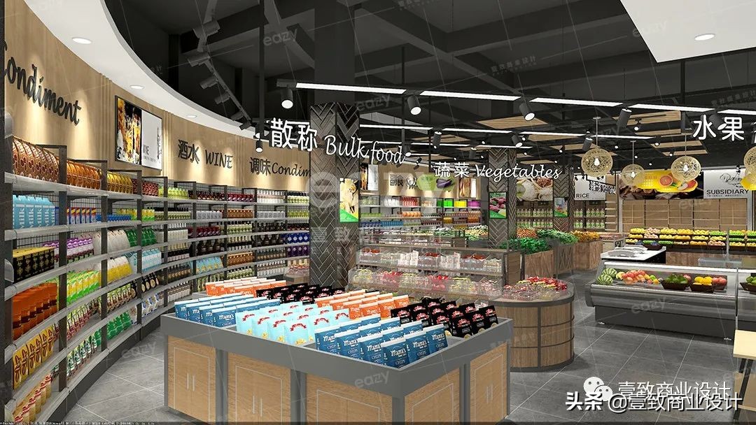 社区生鲜超市500平怎么设计,社区生鲜超市设计图片