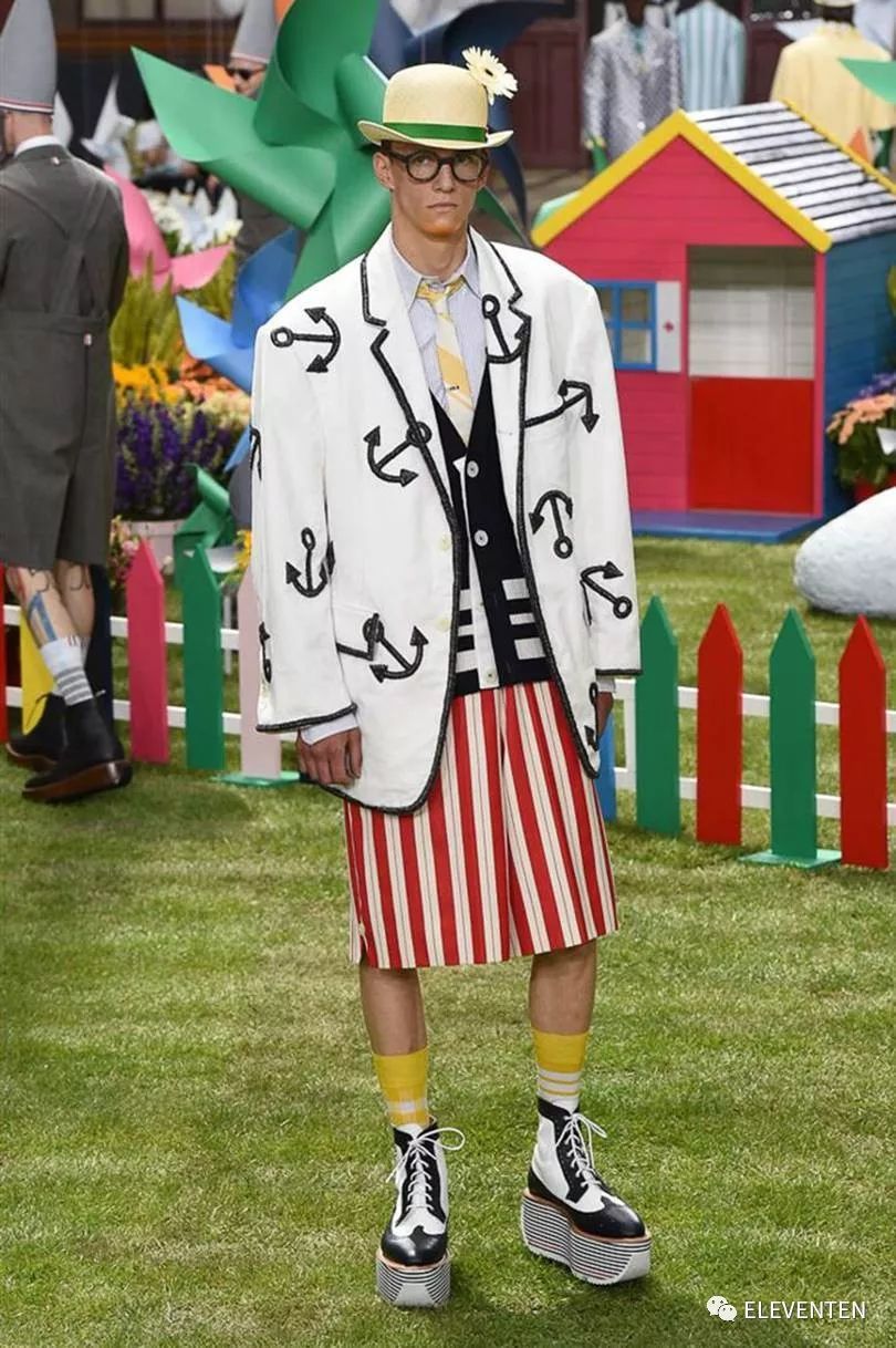 thombrowne2018男装,ThomBrowne2018春夏男装闭场造型