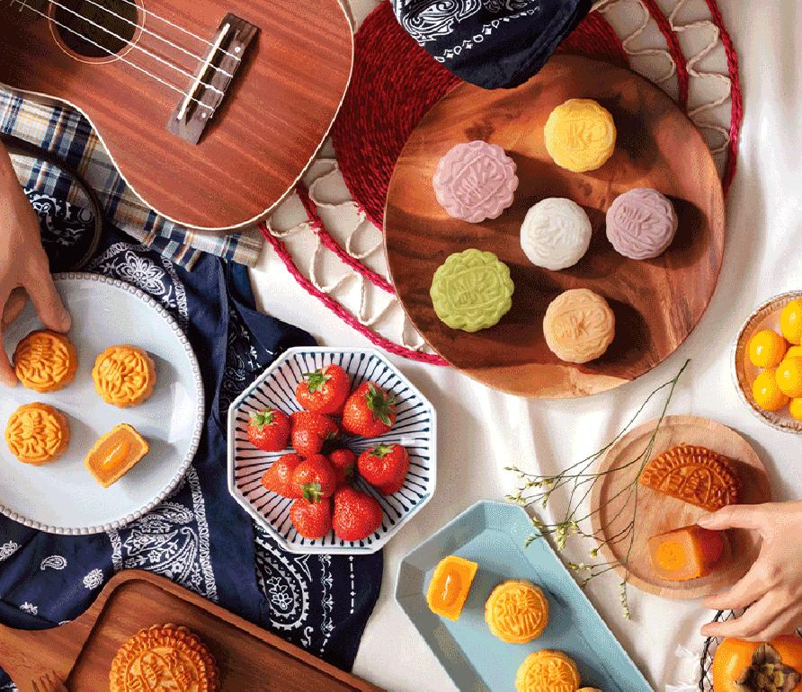 香港美心流心月饼奶黄月饼,香港半岛月饼和香港美心月饼