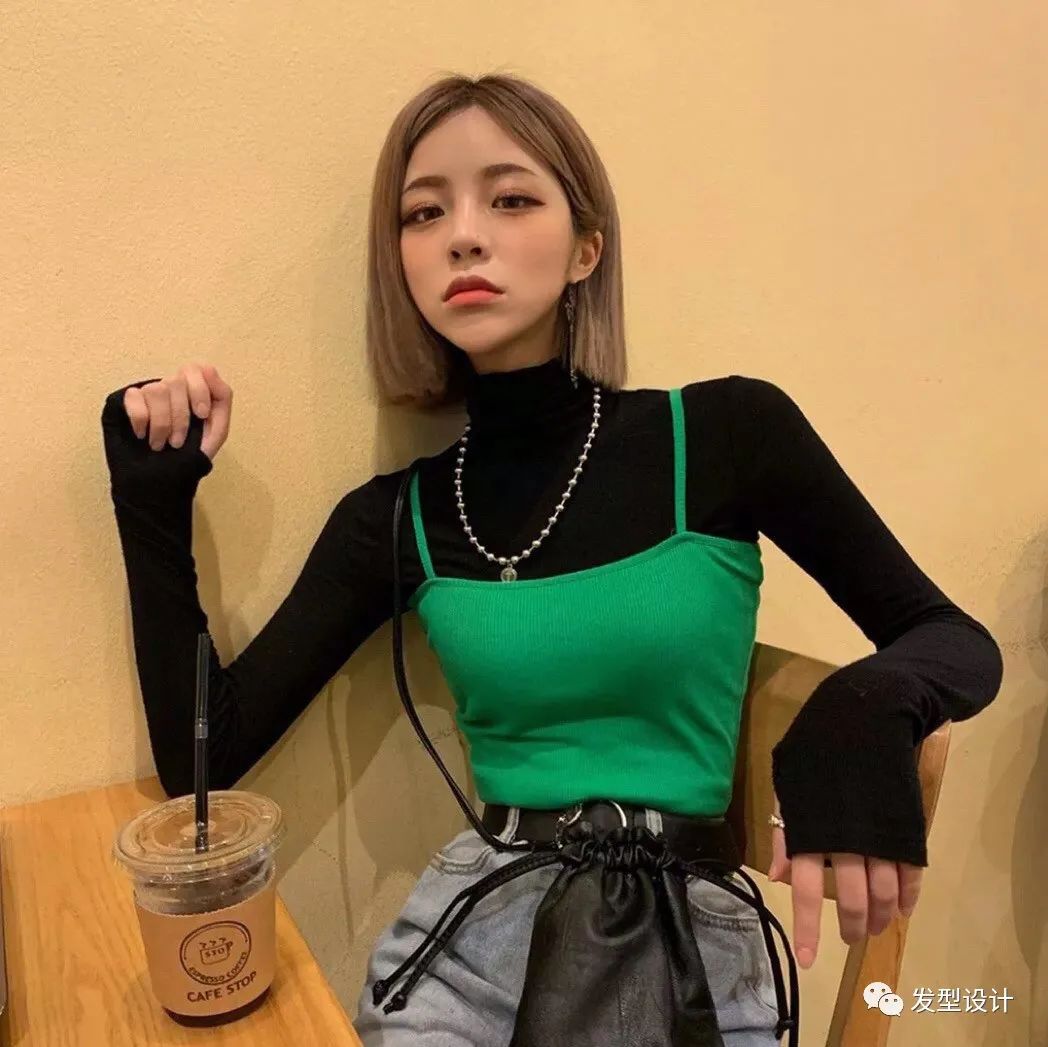 八大网红刘海短发,无刘海短发发型女