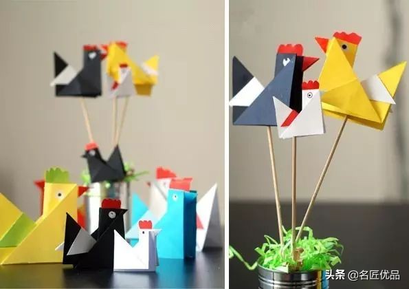 儿童创意立体手工母鸡,幼儿园手工制作小鸡简单又漂亮