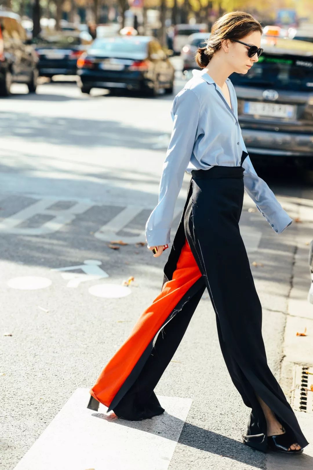 今年流行的条绒阔腿裤小个子穿搭,阔腿裤显瘦裤子保暖又好看