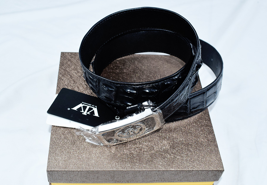 「验货」V.V.Brown鳄鱼皮皮带