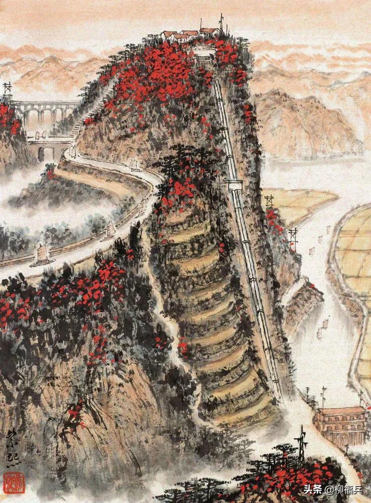 人工天河红旗渠全景图,人工天河红旗渠现场