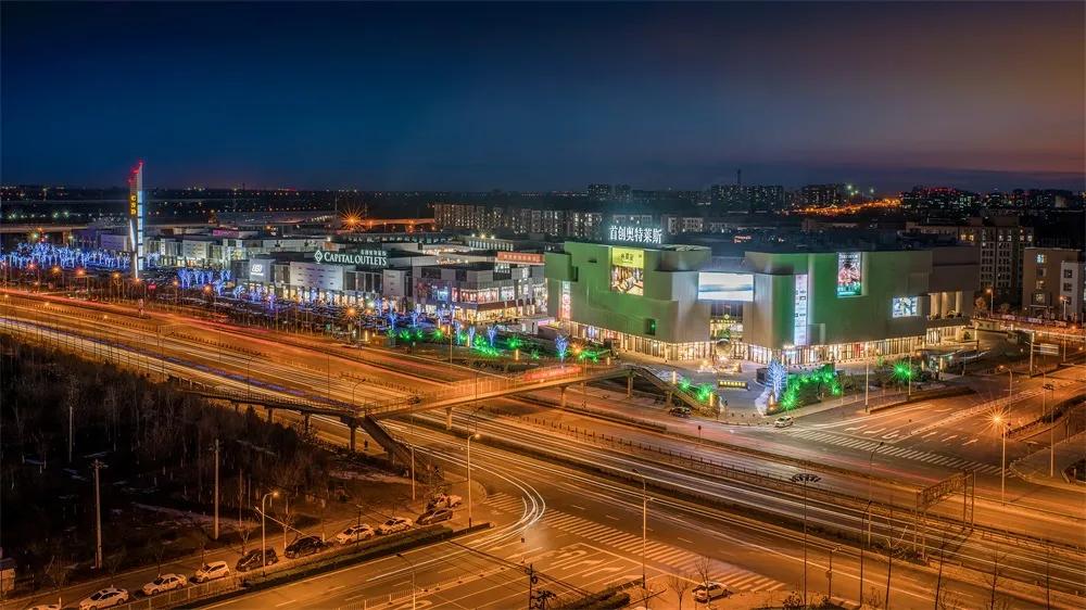 北京房山长阳商圈夜景航拍,北京市房山区航拍夜景