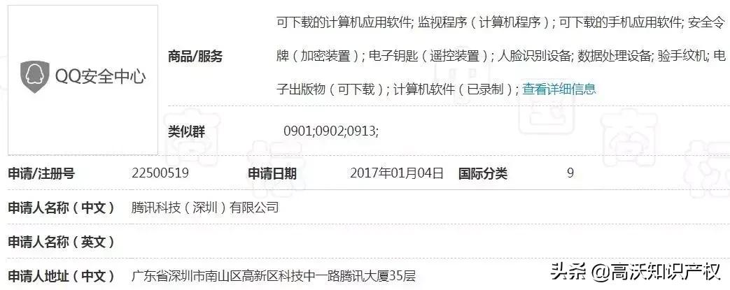 腾讯“QQ安全中心”商标被驳回，“安全中心”商标早握于奇虎之手