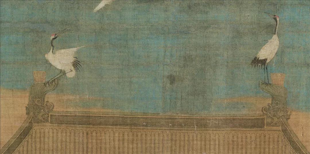 瑞鹤图局部欣赏,宋代名画瑞鹤图