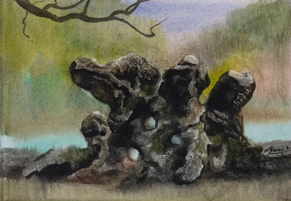 阿文绘画工作室,阿文流体画荷花