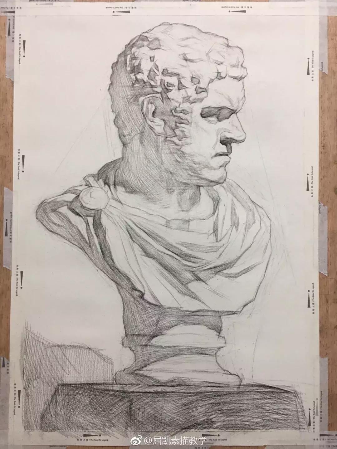 画素描不画脸,画素描总是画不深入