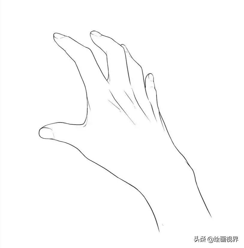 手的绘画入门教程,画人手的画法