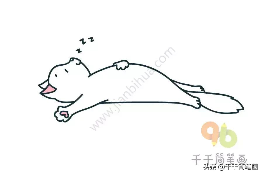 画画教程简单可爱卡通小猫的爪子,可爱小猫画法简单又好看