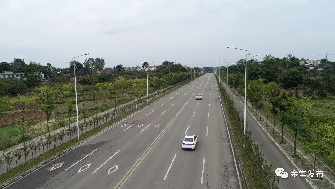 哇！比成都一环路还长6公里！金堂县城外环线全线通车