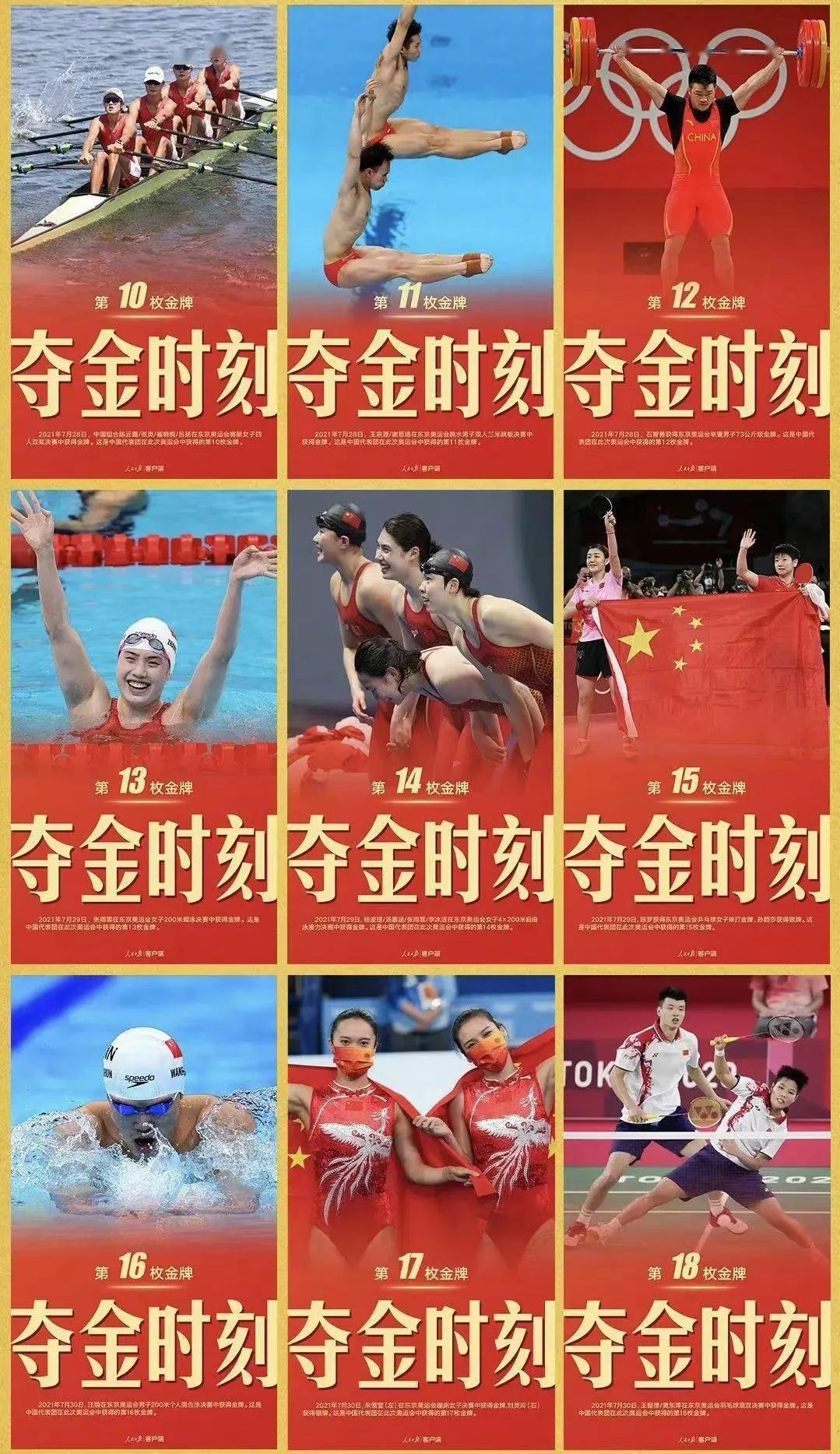 东京奥运会中国金牌夺冠回顾,2021年东京奥运会中国队金牌