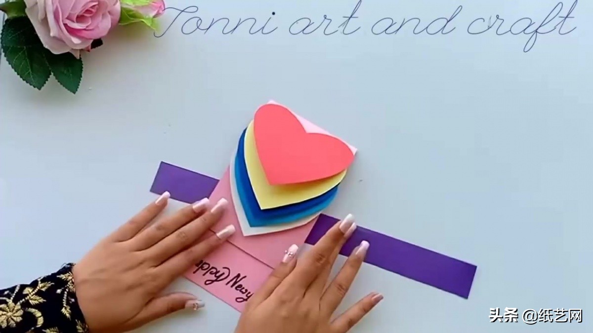 新年贺卡用卡纸还是彩纸,一看就会的超简单手工新年贺卡