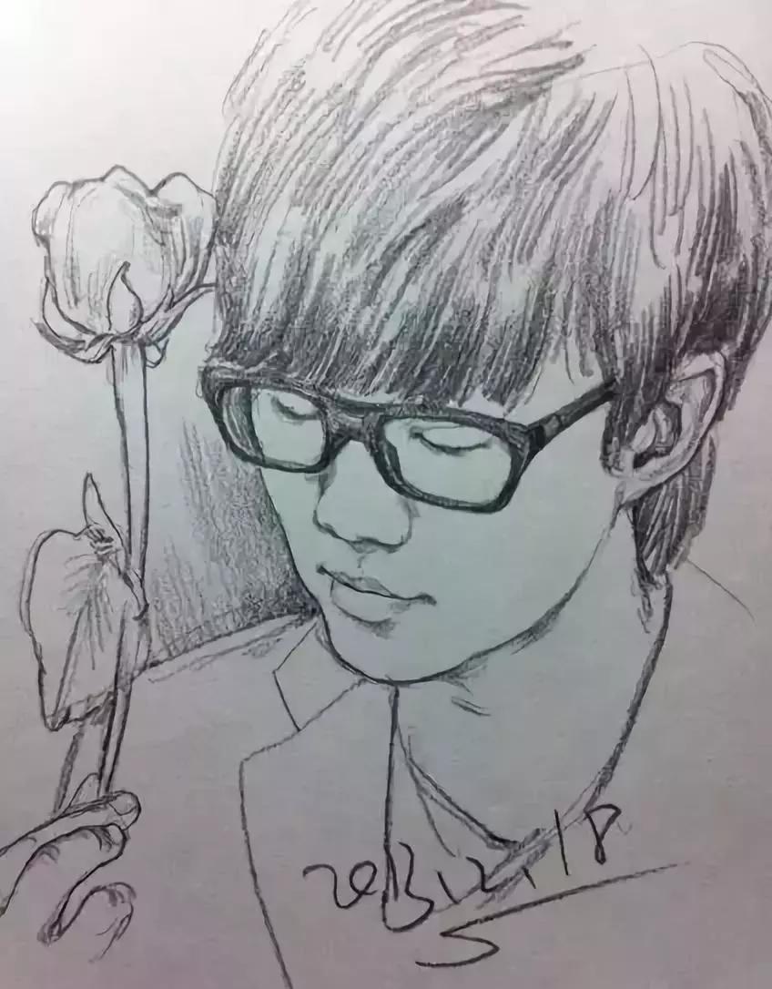 人物速写肖像画,速写是看一眼就能画出来的吗