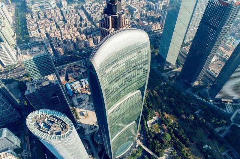 曾经的亚洲第一高楼广州,珠江新城世界500强