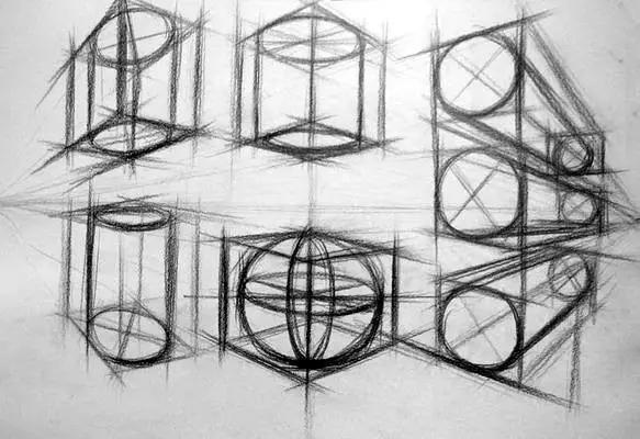 素描基础几何体圆柱体,零基础素描教程快速学会几何体