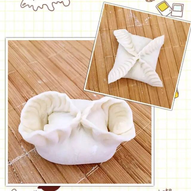 韭菜鸡蛋饺子花样包法图片,饺子多种花样包法图解