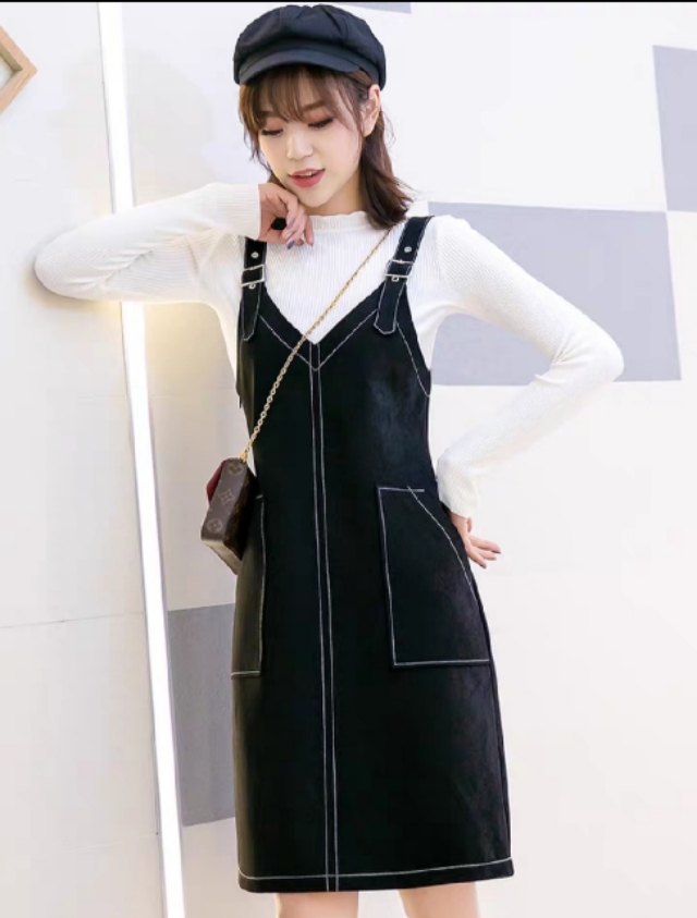 张含韵气质真不俗穿奶奶裙,张含韵绿色背带裙