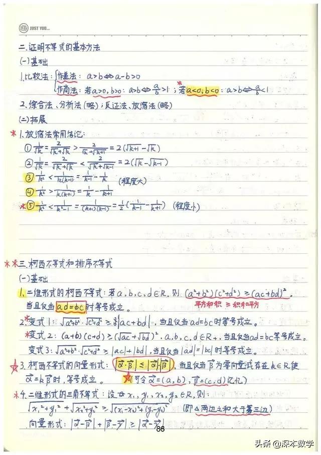 高考数学147分学霸手写笔记完整版,高考数学140+提分笔记