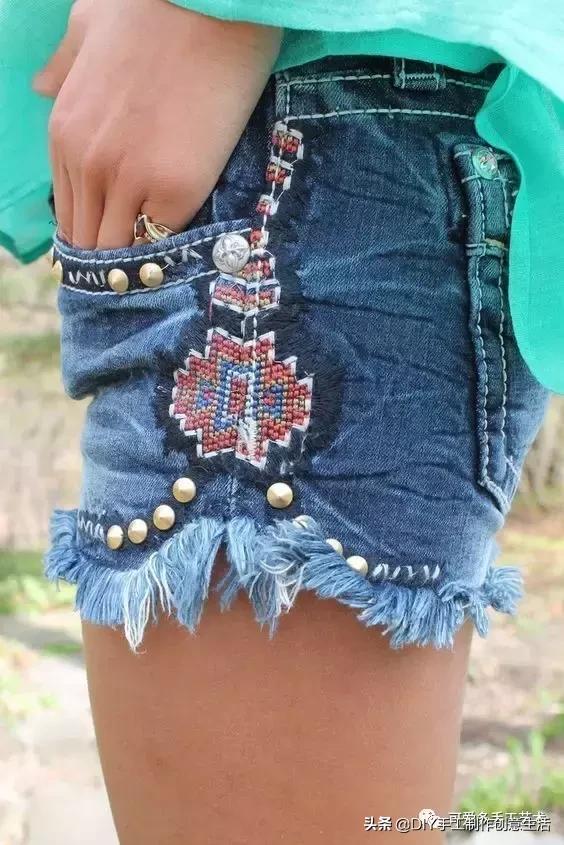 牛仔裤改造小点子,牛仔裤裤脚创意简单改造