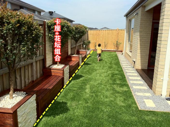 围墙边上砌花坛卡座,小院设计围墙带卡座