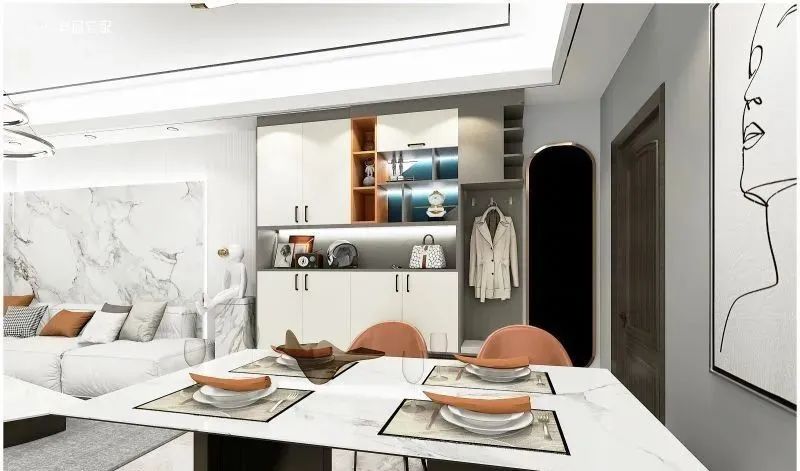 套内100平客餐厅装修效果,20人以上高端餐厅包间装修