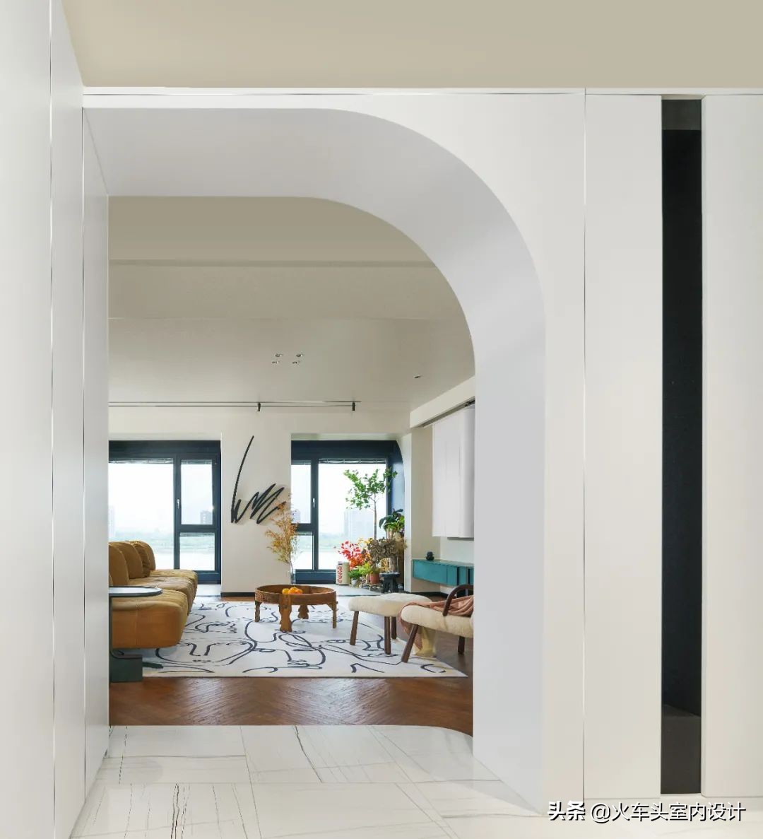 155㎡圆弧空间，三代同堂的无代沟共处