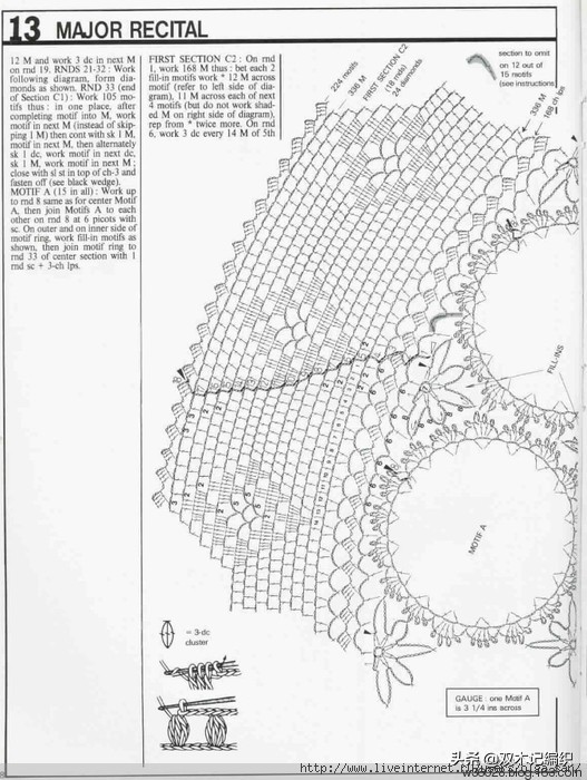 洛可可风蕾丝古典钩针桌布,钩针编织蕾丝长方形沙发巾图解