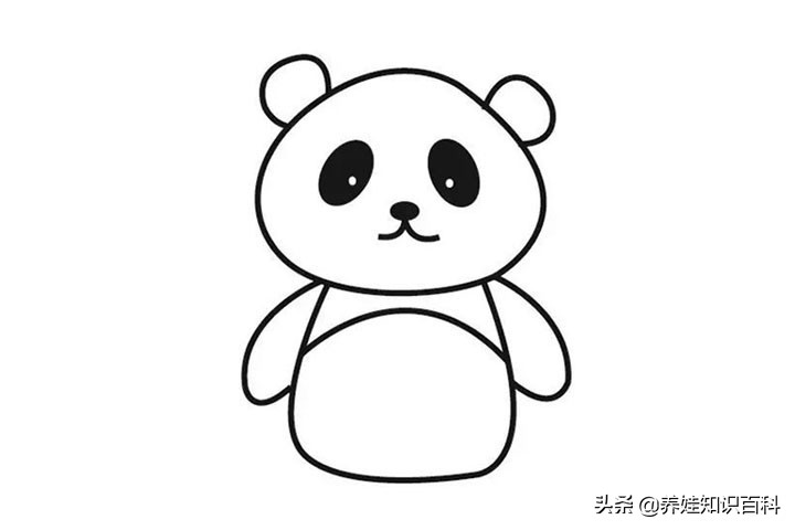 熊猫怎么画最简单儿童,熊猫怎么画儿童3-6岁