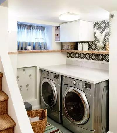 家庭洗衣房设计方案,楼梯下空间设计成洗衣房