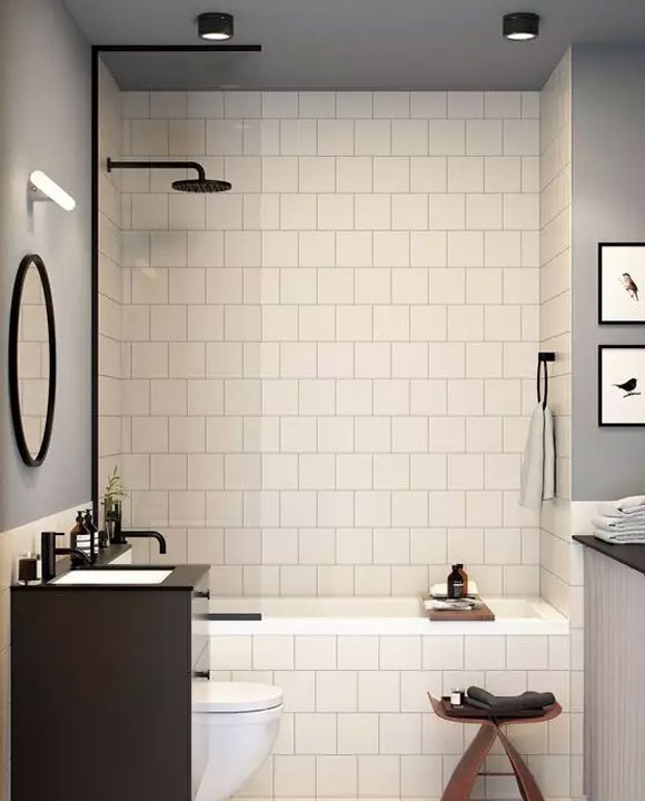 卫生间简易花洒和毛巾架布局,卫生间简易花洒架