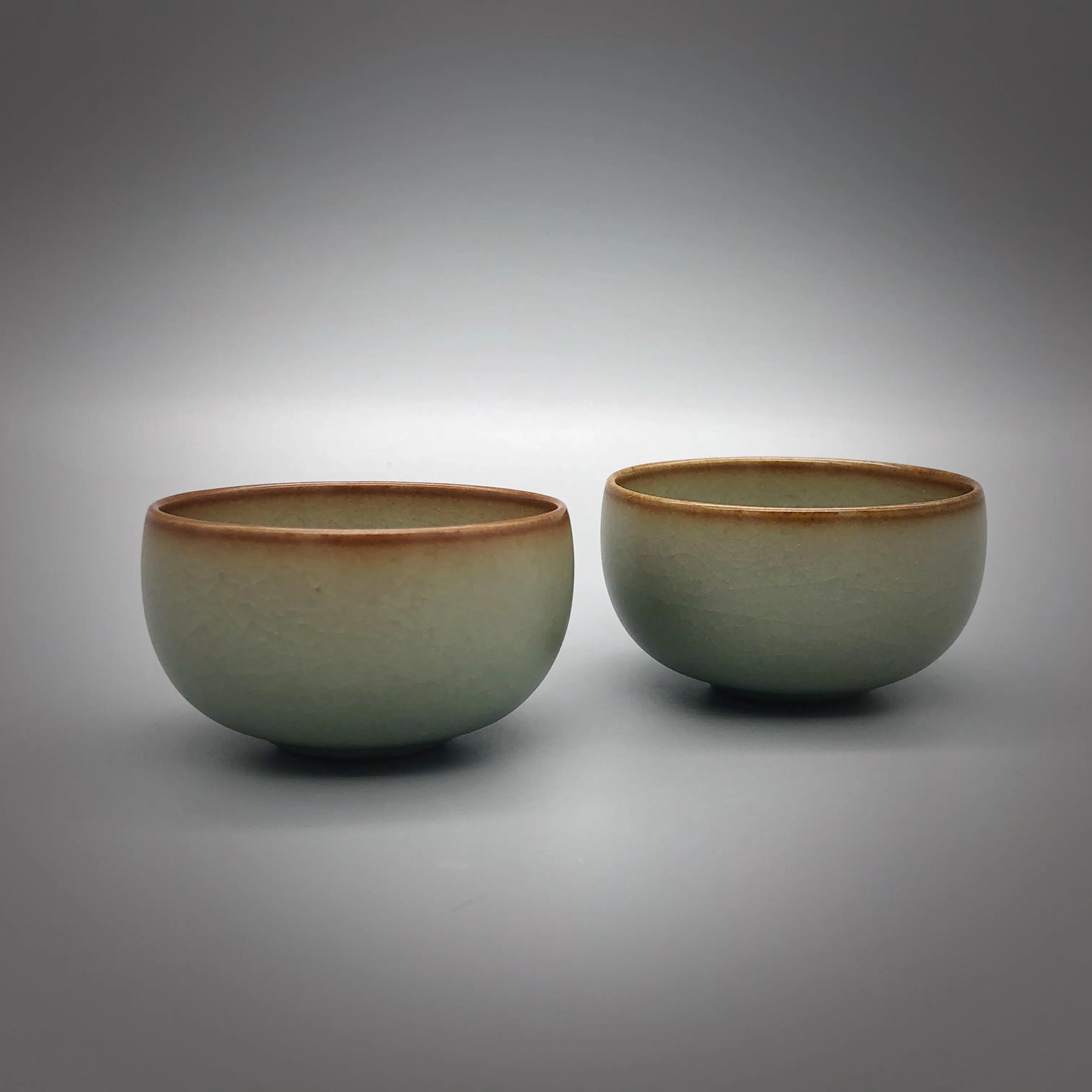 汝窑矮圆口杯,四大经典杯型汝窑