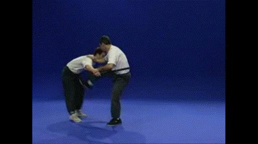 （动画）马伽术防棍术：躲避棍击、夺下短棍、击敌要害、使敌瘫倒