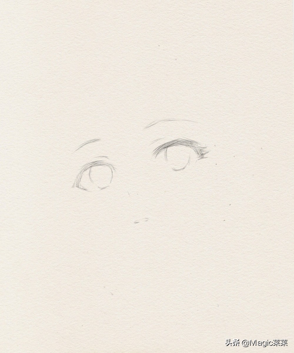 手绘动漫女人物黑白线稿教程,铅笔手绘动漫少女教程