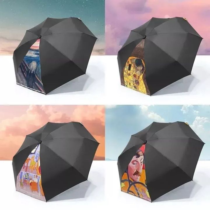 伞晴雨两用高颜值复古风胶囊伞,日系雨伞长伞推荐