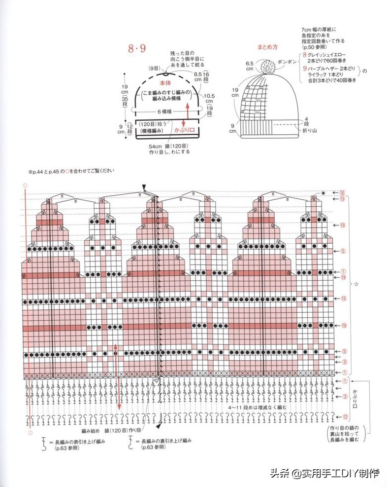女士冬季帽子的钩编教程,钩编冬季帽子的教程