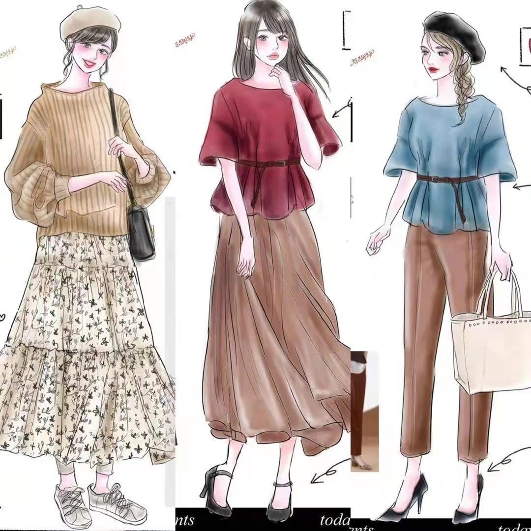 铅笔手绘时装效果图,时装效果图手绘系列